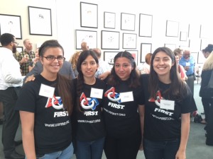 A team of girls representing Hawthorne, CA at the FIRST robotics engineering competition attends The Next MacGyver competition. ©2015 ScriptPhD.com.